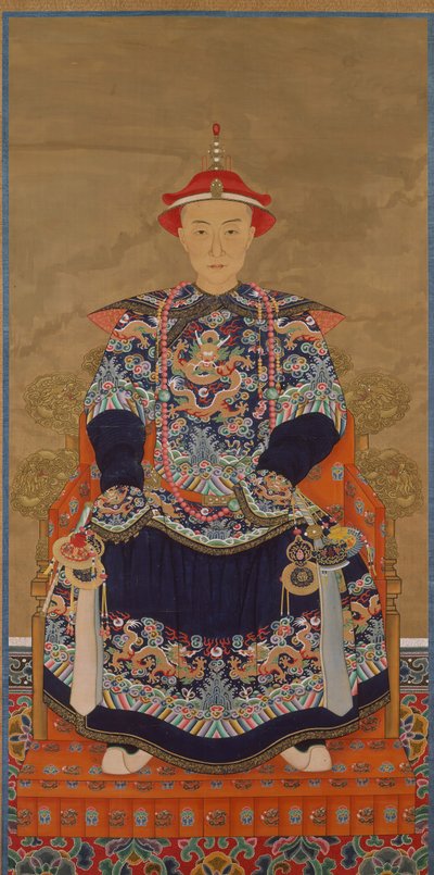 乾隆皇帝肖像，十九世纪。 作者 不明