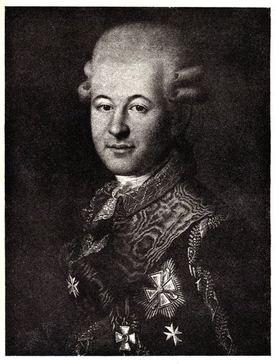 十九世纪初，凯瑟琳大帝的最爱Semyon Zorich 1745-1799的肖像。 作者 不明
