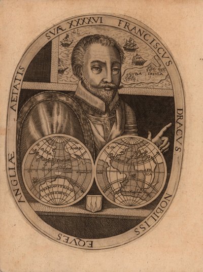 弗朗西斯·德雷克爵士肖像，1596年。 作者 不明
