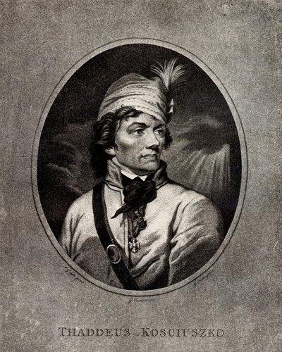 19世纪初的Tadeusz Kosciuszko肖像1746-1817。 作者 不明