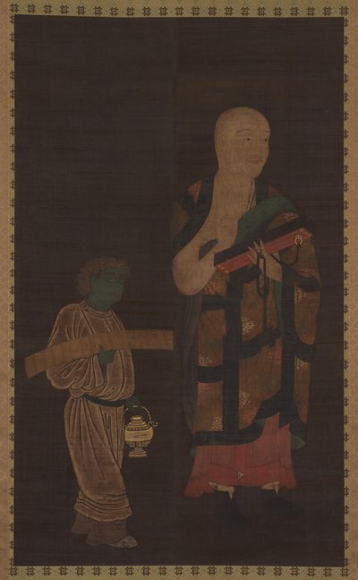 玄奘元帅与侍者的肖像，14世纪。 作者 不明