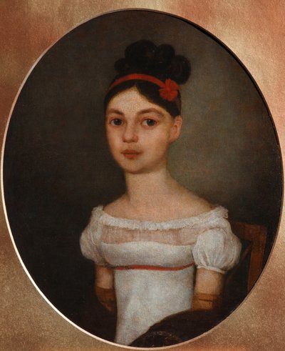 Yelizaveta Fyodorovna Ozerova的肖像，内格·扎格里亚兹（NéeZagryazyskaya）1800-1885，c。 1815年 作者 不明