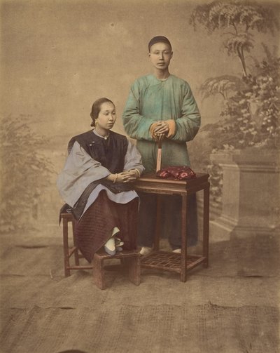 [一个中国夫妇的肖像]，1870年代。 作者 不明