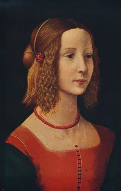 女孩的画像，c1490，c1915 作者 不明