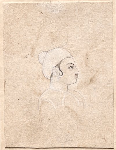 一个男人的肖像，1700年代后期。 作者 不明