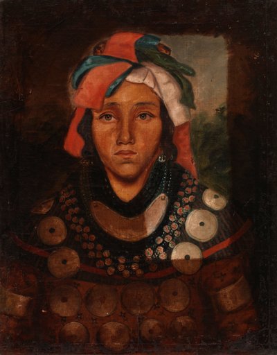 年轻人塞米诺尔印第安人的肖像，约1841-1845年。 作者 不明