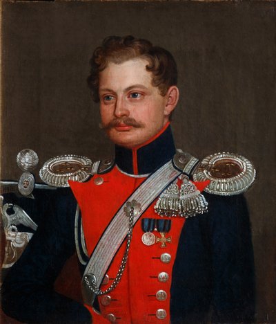 第3部Elisavetgrad轻骑兵团参谋长的画像，1837年 作者 不明