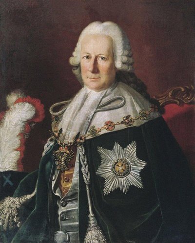 西蒙·伊凡诺维奇·莫德维诺夫海军上将的肖像1701-1777年，卡尔·路德维希·克里斯蒂内克之后，1771年 作者 不明