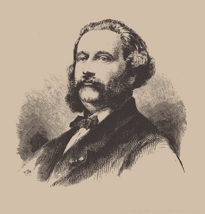 作曲家阿尔弗雷德·贾尔（AlfredJaëll）的肖像1832-1882年。 作者 不明