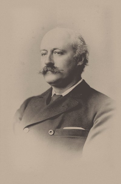 作曲家查尔斯-休伯特-黑斯廷斯-帕里爵士的肖像，1848-1918年，1891年。 作者 不明