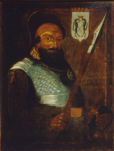 哥萨克领导人的肖像，西伯利亚的征服者Yermak Timopheyevich -1585，18世纪初。 作者 不明