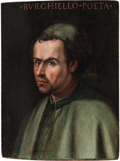 诗人Domenico di Giovanni Burchiello 1404-1449的肖像，16世纪。 作者 不明
