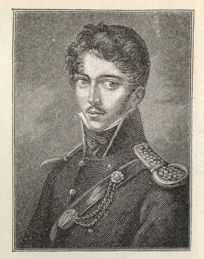 作者Theodor Körner 1791-1813的肖像。 作者 不明