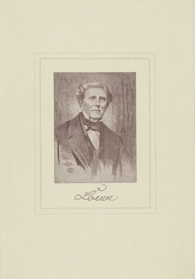 作曲家卡尔·罗意威（Carl Loewe）的肖像1796-1869。 作者 不明