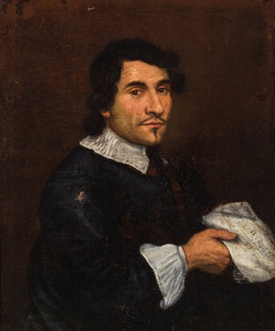 作曲家Girolamo Frescobaldi 1583-1643年的肖像，17世纪前三分之一。 作者 不明
