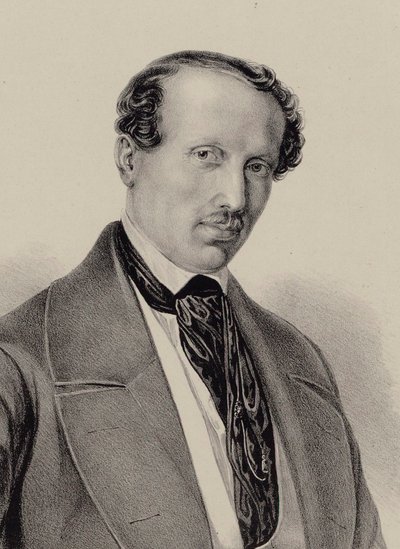 作曲家汉斯-克里斯蒂安-伦贝的肖像，1810-1874年，约1850年。 作者 Unbekannt