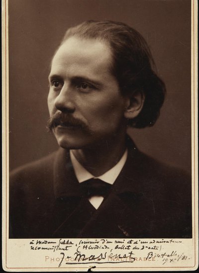作曲家Jules Massenet的肖像1842-1912，1881年。 作者 不明