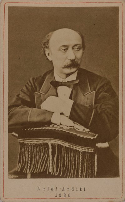 作曲家Luigi Arditi 1822-1903的肖像，1880年。 作者 不明