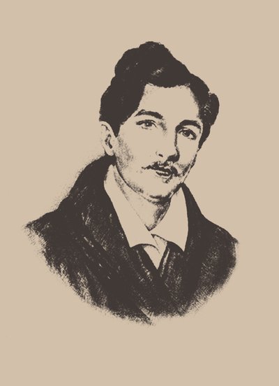 作曲家和吉他手尼古拉-伊万诺维奇-亚历山德罗夫1818-1884年的画像。 作者 不明