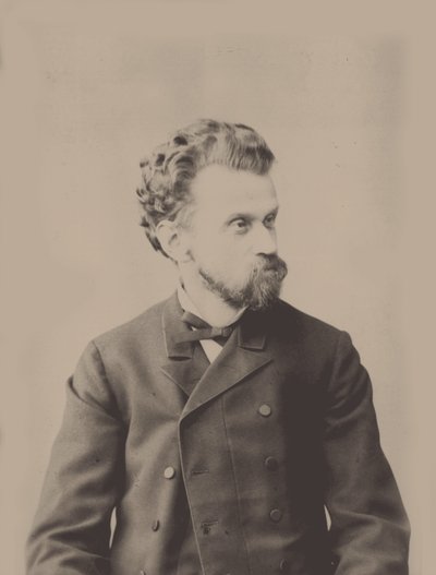 指挥家和作曲家爱德华-纳普拉夫尼克1839-1916年的肖像。 作者 不明