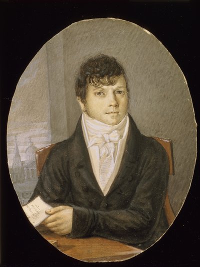 舞者，芭蕾舞大师和剧作家伊万·瓦尔伯赫（Ivan Valberkh）1766-1819的肖像 作者 不明