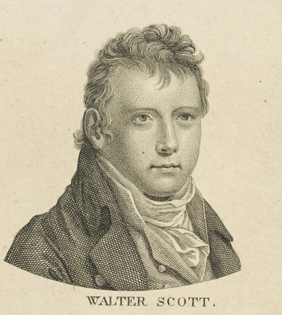 历史小说家和诗人沃尔特·斯科特爵士的肖像1771-1832，c。 1800。 作者 不明