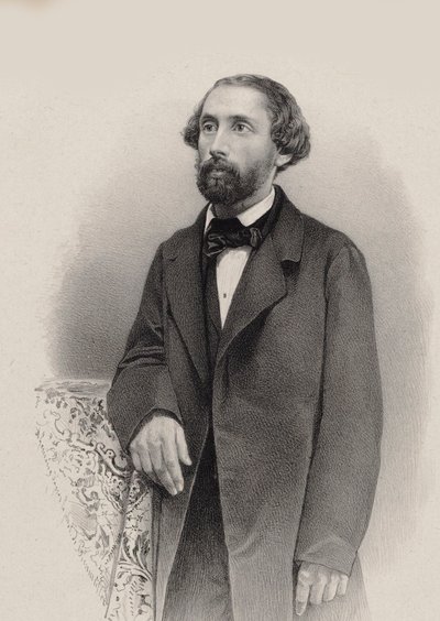 钢琴家和作曲家Julius Schulhoff的肖像，1825-1898年，1860年。 作者 不明