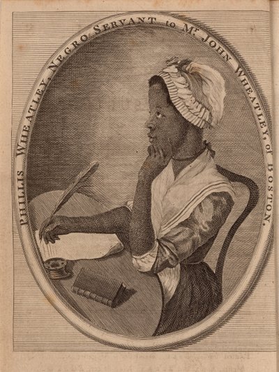诗人菲利斯·惠特利（Phillis Wheatley）的画像，约1753年至1784年，1773年。 作者 不明