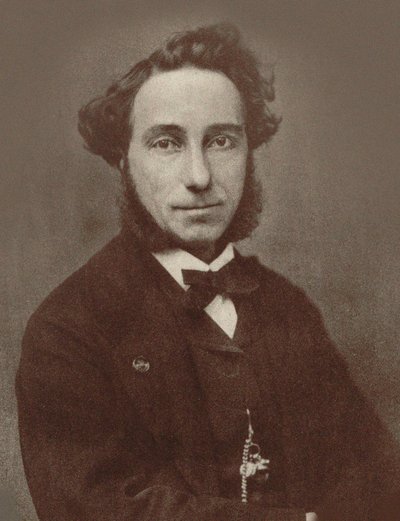 小提琴家和作曲家卡米洛-西沃里1815-1894年的肖像，约1865年。 作者 不明