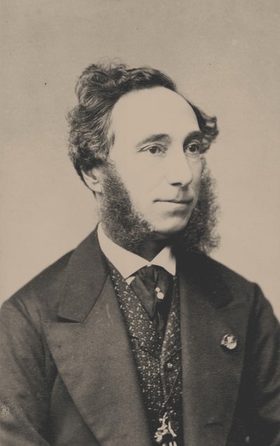 小提琴家和作曲家卡米洛-西沃里1815-1894年的肖像，约1865年。 作者 不明