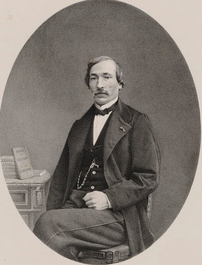 小提琴家和作曲家德尔芬-阿拉德1815-1888年的肖像，1870年。 作者 不明