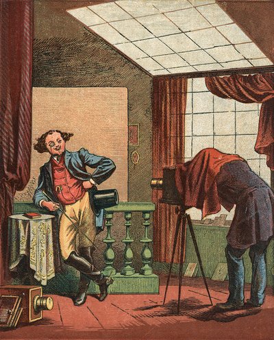 肖像摄影师工作室，1871年 作者 不明
