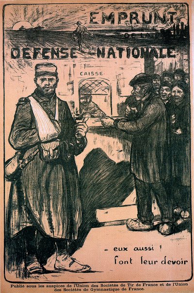 第一次世界大战，法国，1914-1918年，向战争努力致敬的海报 作者 Unbekannt