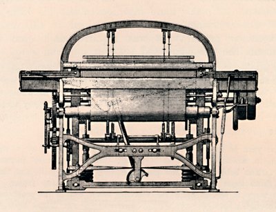 电动织机正面图，1836年，1904年 作者 不明