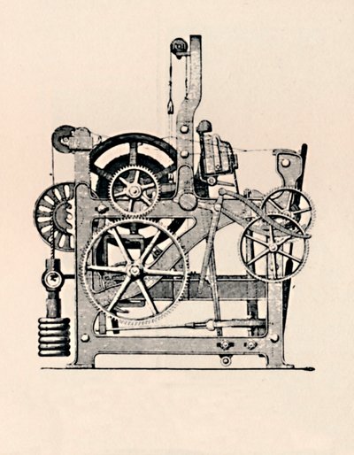 电动织机侧视图，1836年，1904年 作者 不明