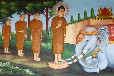 Preah Prom Rath Monastery Life of the Buddha 慈心驯服的野象，柬埔寨暹粒 作者 不明