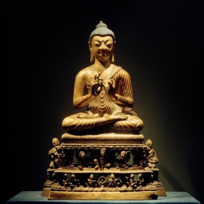讲佛-雕塑，八世纪 作者 不明