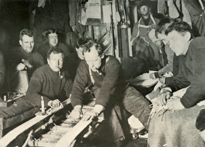 1908年，1909年冬天准备雪橇 作者 不明