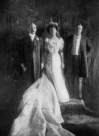 罗斯福总统和朗沃思夫妇，1906年，1908年 作者 不明
