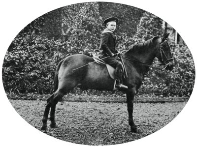 六岁的阿尔伯特·温莎亲王，骑着马，1902年 作者 不明