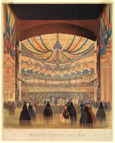 音乐学院1864年布鲁克林卫浴展印刷品 作者 不明