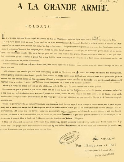 1805年10月13日向军队宣告，1921年。 作者 不明