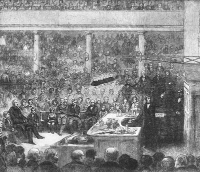 法拉第教授在皇家学院讲学... 1856年，1901年。 作者 不明