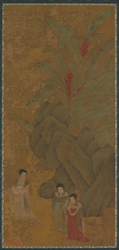 漫步的女人，可能是元代，14世纪。 作者 不明
