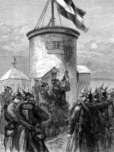 普鲁士军队于1870-1871年的法普战争中在瓦莱里昂升旗 作者 不明