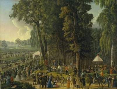 1840年代在莫斯科的Maryina Roshcha进行的公共欢乐 作者 不明