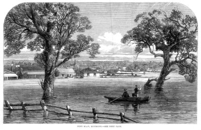 里士满邦特路（Punt Road），澳大利亚墨尔本，1864年的洪水 作者 不明