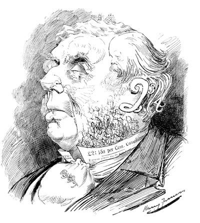 描绘英国政治家乔治·约阿希姆·戈申（George Joachim Goschen）的拼图头，来自Punch，1899年 作者 不明