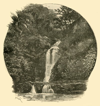 珀尔丁瀑布（Pyrddin Falls），涅山谷（Neath Vale），1898年。 作者 不明