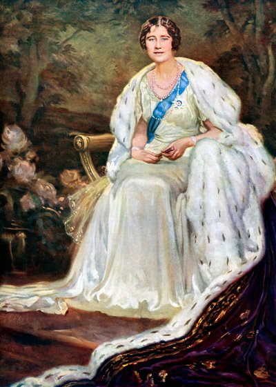 伊丽莎白女王（Queen Elizabeth）身穿加冕礼长袍，1937年 作者 不明